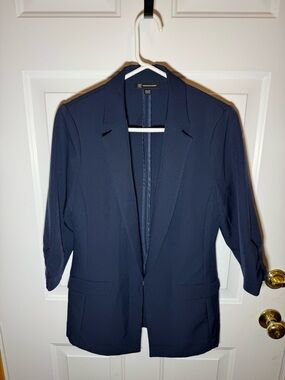 INC International Concepts Navy Open-Front Blazer Jacket